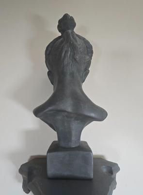 LOT 35Y: Decorative Wall Sconce Shelf and Bust Sculpture