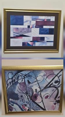 LOT 37S: Signed Abstract Art Print and Improvisation No. 23 (Troika) by Wassily Kandinsky Print