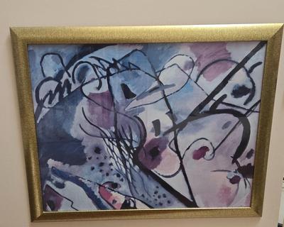LOT 37S: Signed Abstract Art Print and Improvisation No. 23 (Troika) by Wassily Kandinsky Print