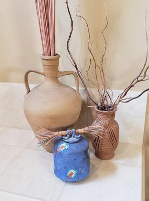 LOT 74MB: Collection of Ceramic Art Pottery Vessels-One Signed Laura Ross