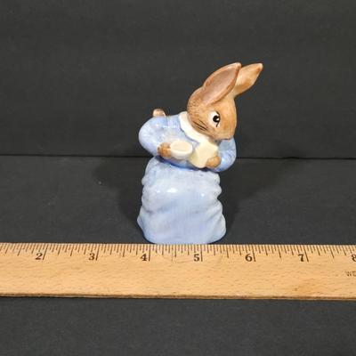 LOT 82X: Bunny Nursery Decor Including Framed Print, TY Beanie Babies Hoppity, Artist Original Music Box, and More
