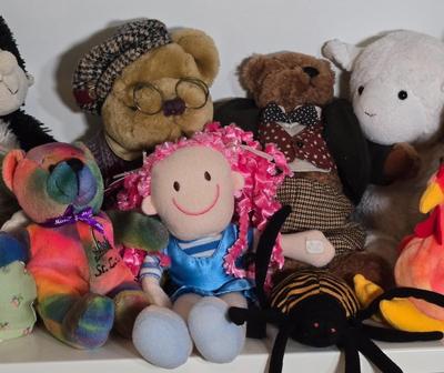 LOT 84X: Large Lot of Stuffies, TY Beanie Babies, and More