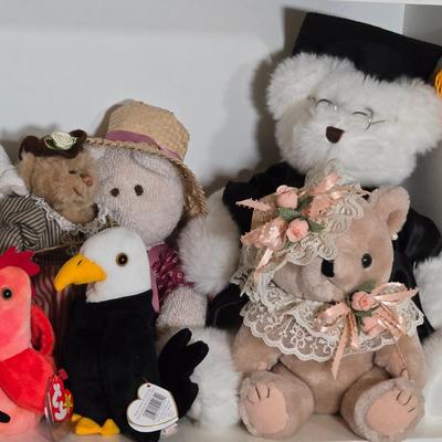 LOT 84X: Large Lot of Stuffies, TY Beanie Babies, and More