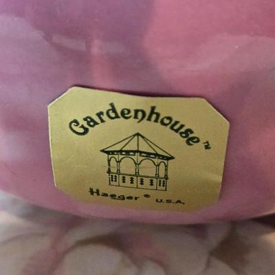 LOT 86X: Three Flowered Hat Boxes, Glass Paper Weight, Flower Pens, and More