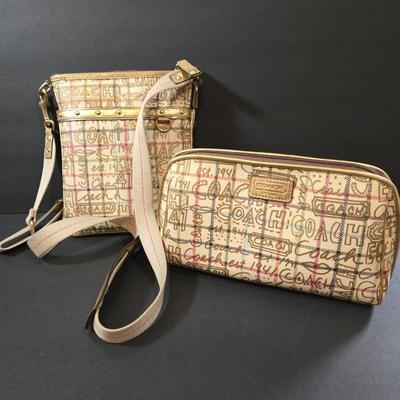LOT 87X: Coach Cross Body Bag and Clutch