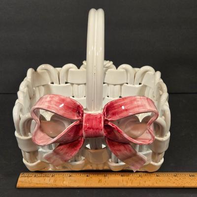 LOT 91X: Ceramic Basket, Snow Globe, Coin Banks, and More