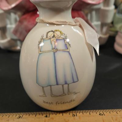 LOT 91X: Ceramic Basket, Snow Globe, Coin Banks, and More
