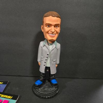 LOT 92X: Teen Magazines, Kelly Osborne Doll, and Justin Timberlake Bobble Head