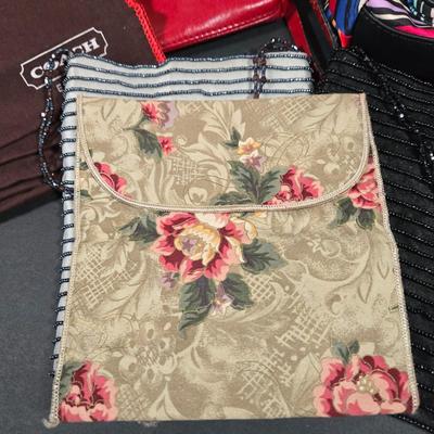 LOT 97X: Multiple Hand Bags, Coin Purses, and More