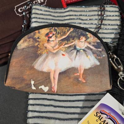 LOT 97X: Multiple Hand Bags, Coin Purses, and More