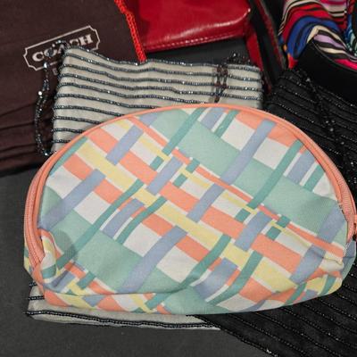 LOT 97X: Multiple Hand Bags, Coin Purses, and More