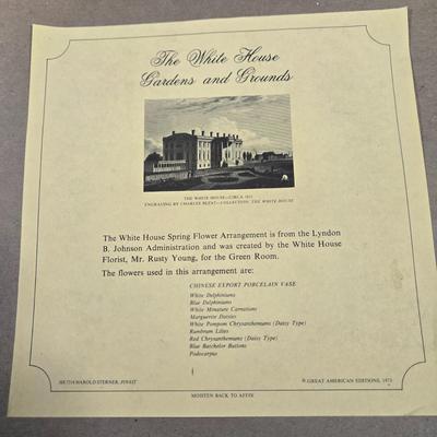 LOT 98X: Flower Prints Including Two White House Flower Arrangements