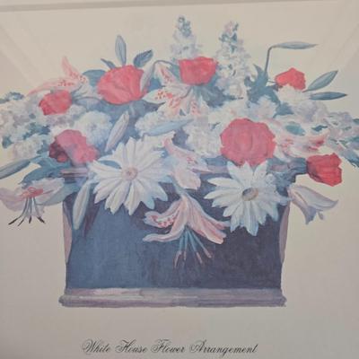 LOT 98X: Flower Prints Including Two White House Flower Arrangements