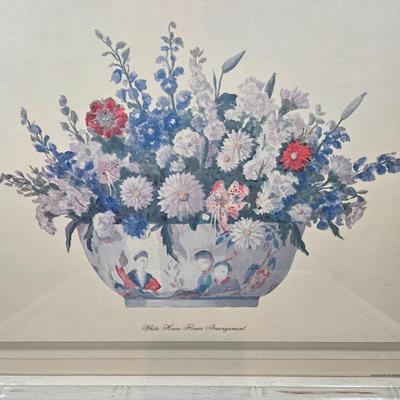 LOT 98X: Flower Prints Including Two White House Flower Arrangements