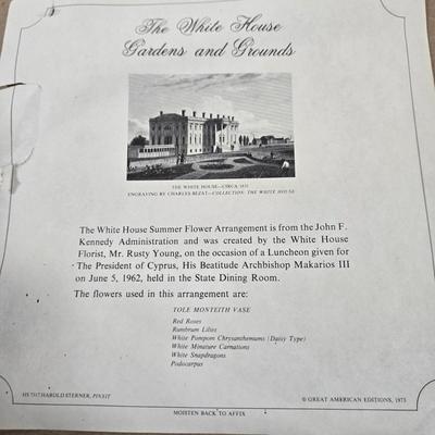 LOT 98X: Flower Prints Including Two White House Flower Arrangements