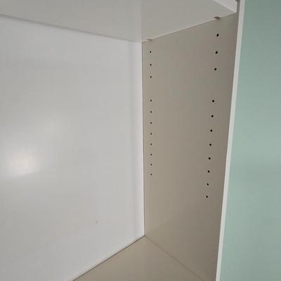 LOT 99X: Two White Shelving Units with Adjustable Shelves