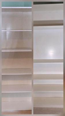 LOT 99X: Two White Shelving Units with Adjustable Shelves