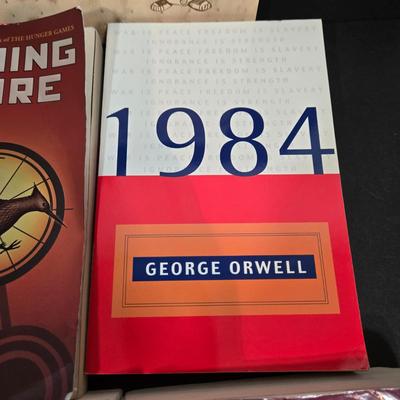 LOT 103X: Variety of Books Including The Two Towers, Catching Fire, 1984, and More