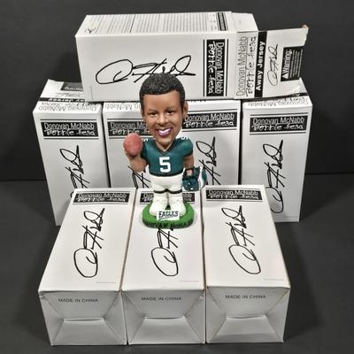 LOT 105Z: Eight Away Jersey Donovan McNabb Bobble Heads NIB