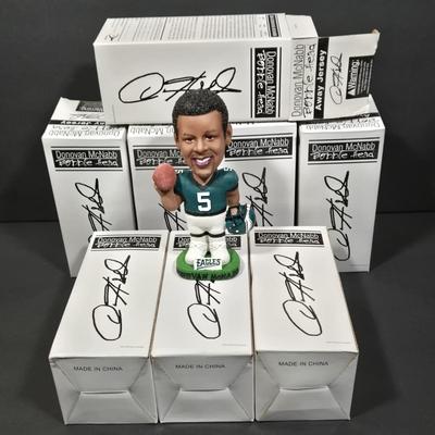 LOT 105Z: Eight Away Jersey Donovan McNabb Bobble Heads NIB