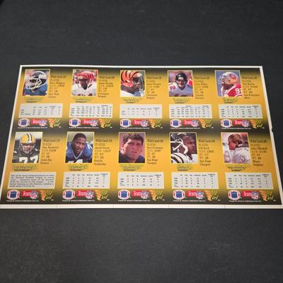LOT 106Z: Five Fleer 1999 Diamond Skills Commemorative Sheets and Four Premier NFL Edition Uncut Sheets