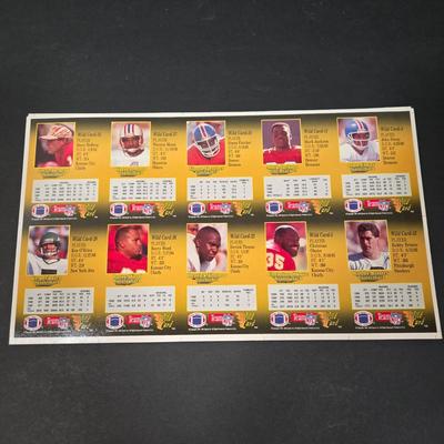 LOT 106Z: Five Fleer 1999 Diamond Skills Commemorative Sheets and Four Premier NFL Edition Uncut Sheets