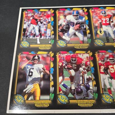 LOT 106Z: Five Fleer 1999 Diamond Skills Commemorative Sheets and Four Premier NFL Edition Uncut Sheets