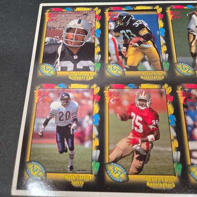 LOT 106Z: Five Fleer 1999 Diamond Skills Commemorative Sheets and Four Premier NFL Edition Uncut Sheets