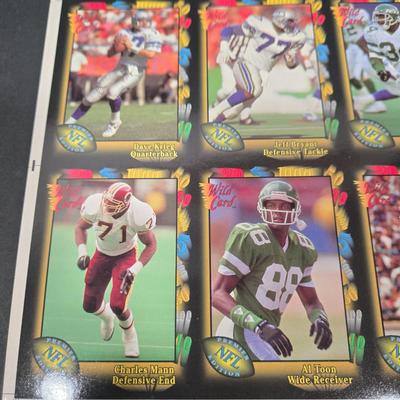 LOT 106Z: Five Fleer 1999 Diamond Skills Commemorative Sheets and Four Premier NFL Edition Uncut Sheets