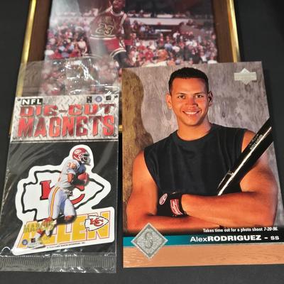 LOT 109Z: Sports Memorabilia Collector's Jackpot Including Wheaties Boxes, Assorted Cards, Bobble Head, and More