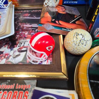 LOT 109Z: Sports Memorabilia Collector's Jackpot Including Wheaties Boxes, Assorted Cards, Bobble Head, and More