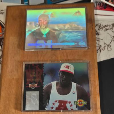 LOT 110Z: Assorted Sports Fan's Collectibles Including Penants, Cards, and More