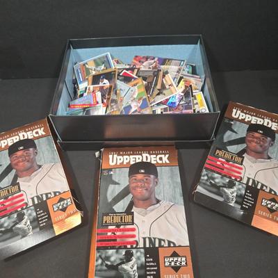 LOT 112Z: Three Upper Deck Boxes and Shoe Box Filled with Baseball Cards