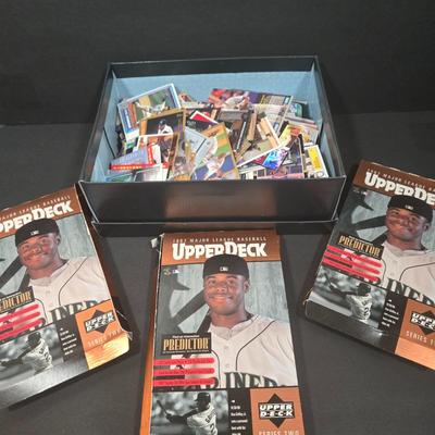 LOT 112Z: Three Upper Deck Boxes and Shoe Box Filled with Baseball Cards