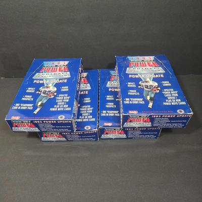 LOT 113Z: Four Boxes of 1993 Pro Set Power Football Trading Cards
