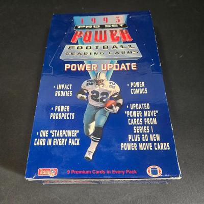 LOT 113Z: Four Boxes of 1993 Pro Set Power Football Trading Cards