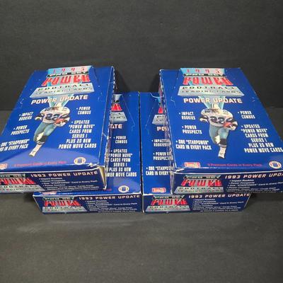 LOT 114Z: Four Boxes of 1993 Pro Set Power Football Trading Cards