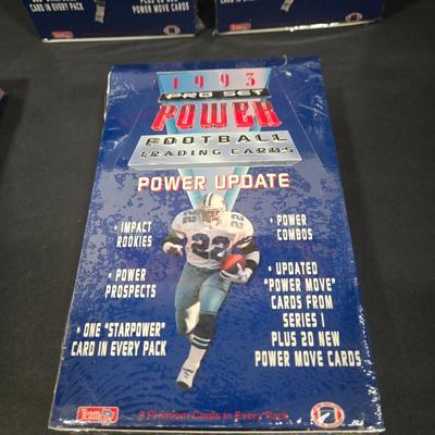 LOT 116Z: Four Unopened Boxes 1993 Pro Set Power Football Trading Cards