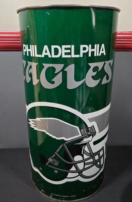 LOT Philadelphia Eagles Waste Paper Tin, Bucket, Helmet, and More