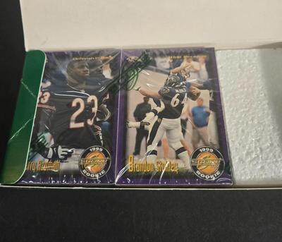 LOT 120Z: Six Boxes Score Supplemental Football Trading Cards/ Many Unopened Packs, Box of Fleer, and Pacific Football Trading Cards