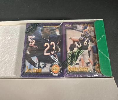 LOT 120Z: Six Boxes Score Supplemental Football Trading Cards/ Many Unopened Packs, Box of Fleer, and Pacific Football Trading Cards