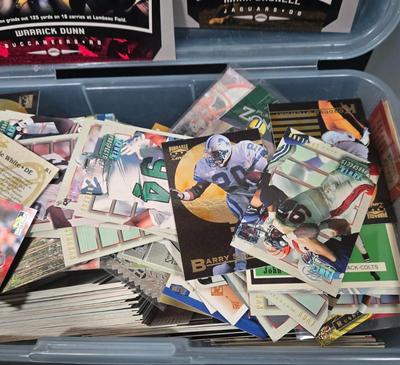 LOT 154Z: Two Plastic Boxes Filled with Football Trading Cards