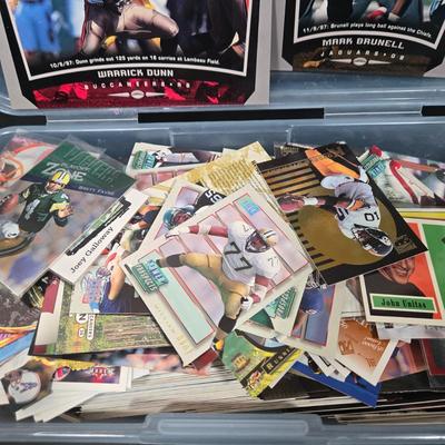 LOT 154Z: Two Plastic Boxes Filled with Football Trading Cards