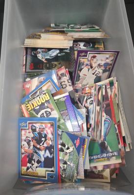 LOT 154Z: Two Plastic Boxes Filled with Football Trading Cards