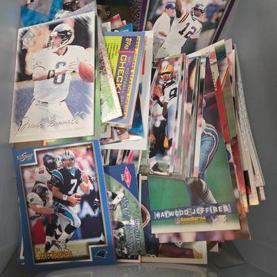 LOT 154Z: Two Plastic Boxes Filled with Football Trading Cards