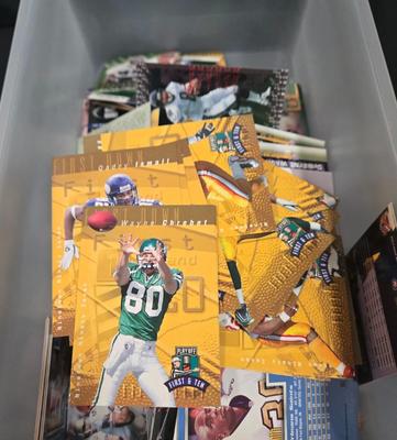 LOT 154Z: Two Plastic Boxes Filled with Football Trading Cards