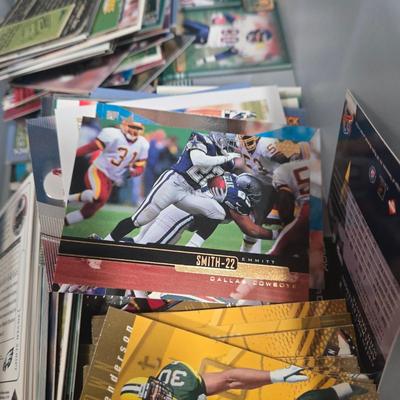 LOT 154Z: Two Plastic Boxes Filled with Football Trading Cards