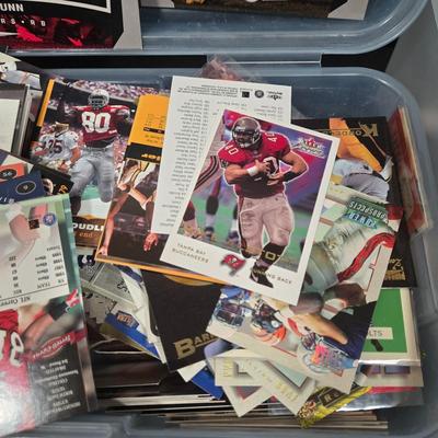 LOT 154Z: Two Plastic Boxes Filled with Football Trading Cards