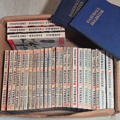 LOT 156Z: Take Me Out To The Ballgame/ Box of Baseball Register Books