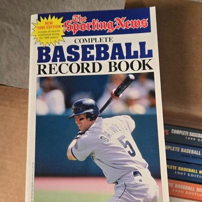 LOT 158Z: Box of Books Including Baseball Record Books and More